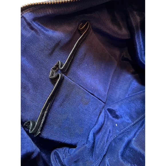 Kelly Wynne I Duffle Dare You Black Serpentine Leather Satchel Handbag Gold Logo - Picture 15 of 16